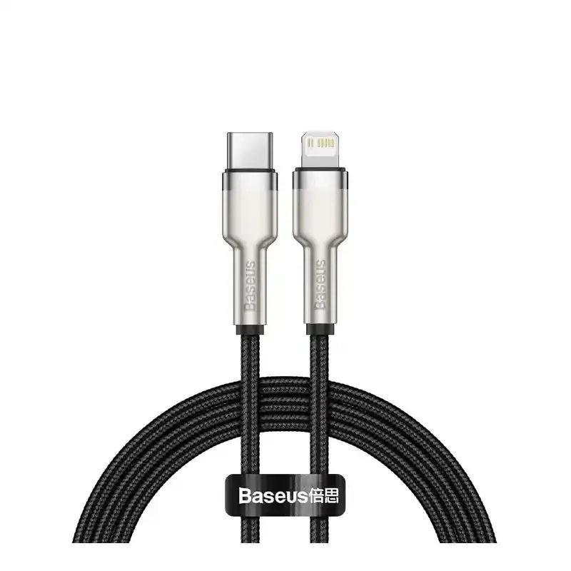 کابل شارژ Type-C to iP باسئوس مدل Cafule Series Metal 